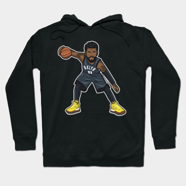 Kyrie Irving Cartoon Style BKLN Hoodie by ray1007